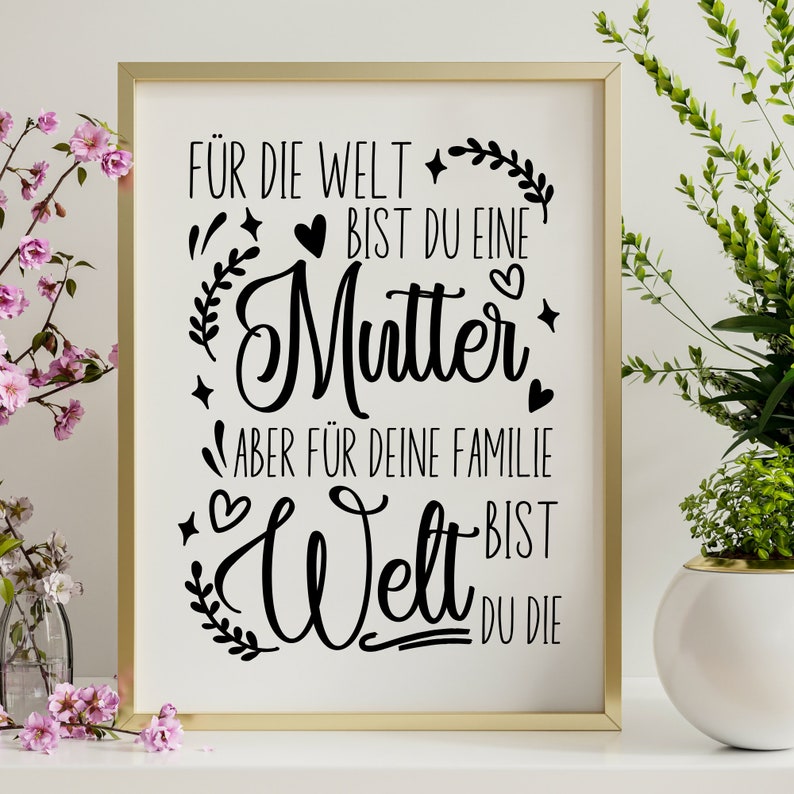 Plotterdatei MUTTER svg png Mutter Svg Muttertag svg Mutter geschenk Svg MAMA svg Bild 7