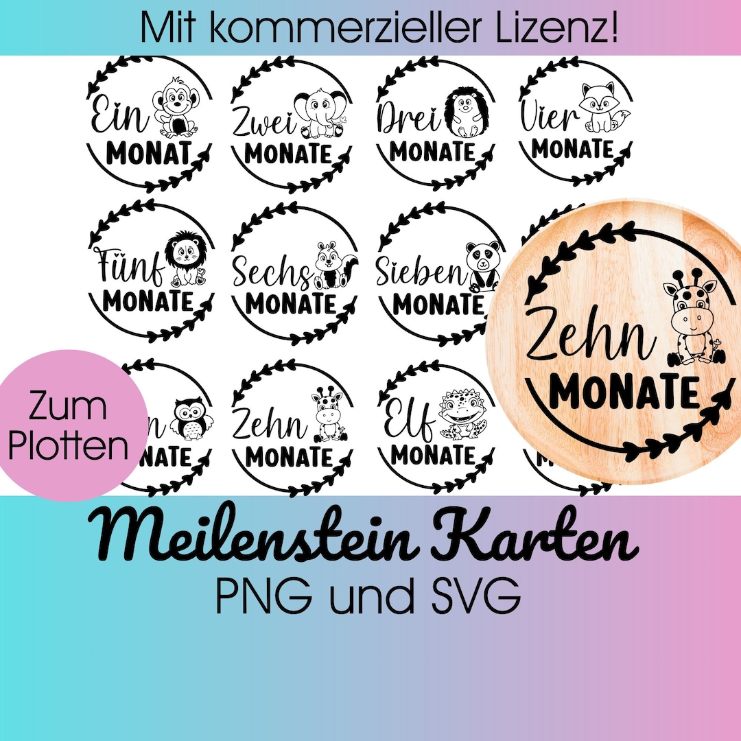 Baby Meilensteinkarten Aus Holz - Foto Requisiten Für 0-12 Monate Mit Klebepunkten