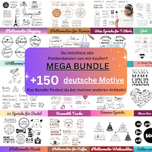 Plotterdatei GLÜCK Sprüche svg png Plotten Glück bundle