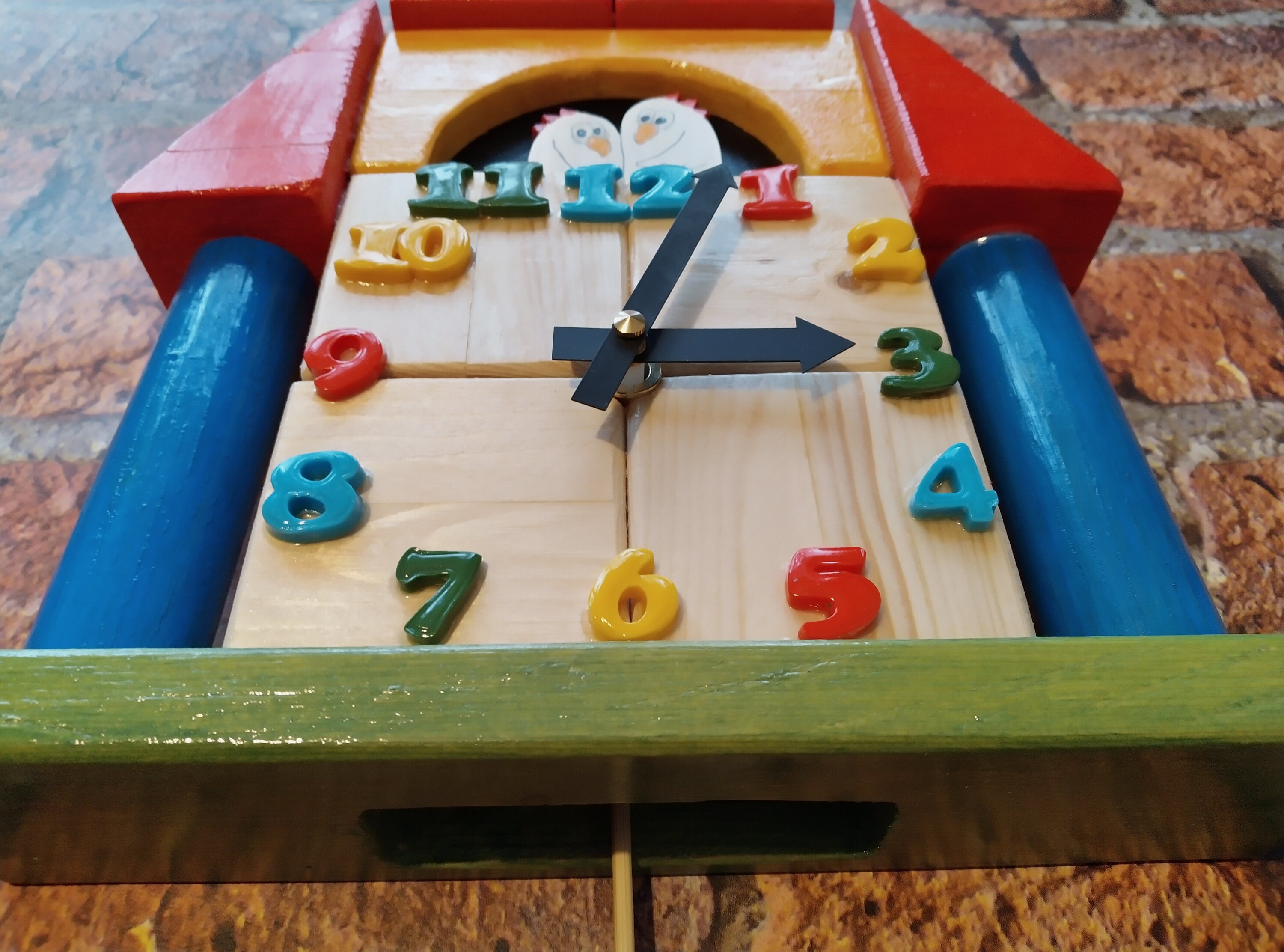 Toy Bricks Nursery Clock Etsy