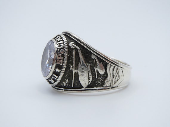 L347  , solid silver 925 ring , ussf ring , parac… - image 2