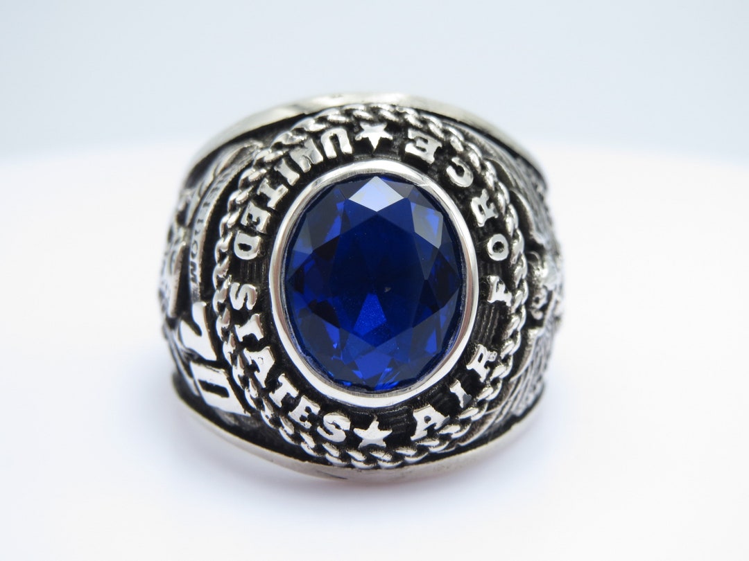 Personalized Sterling Silver Military Ring , USAF RING, 1970 - Etsy