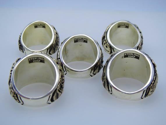 05 rings , solid silver 925 ring with 10K gold pl… - image 4