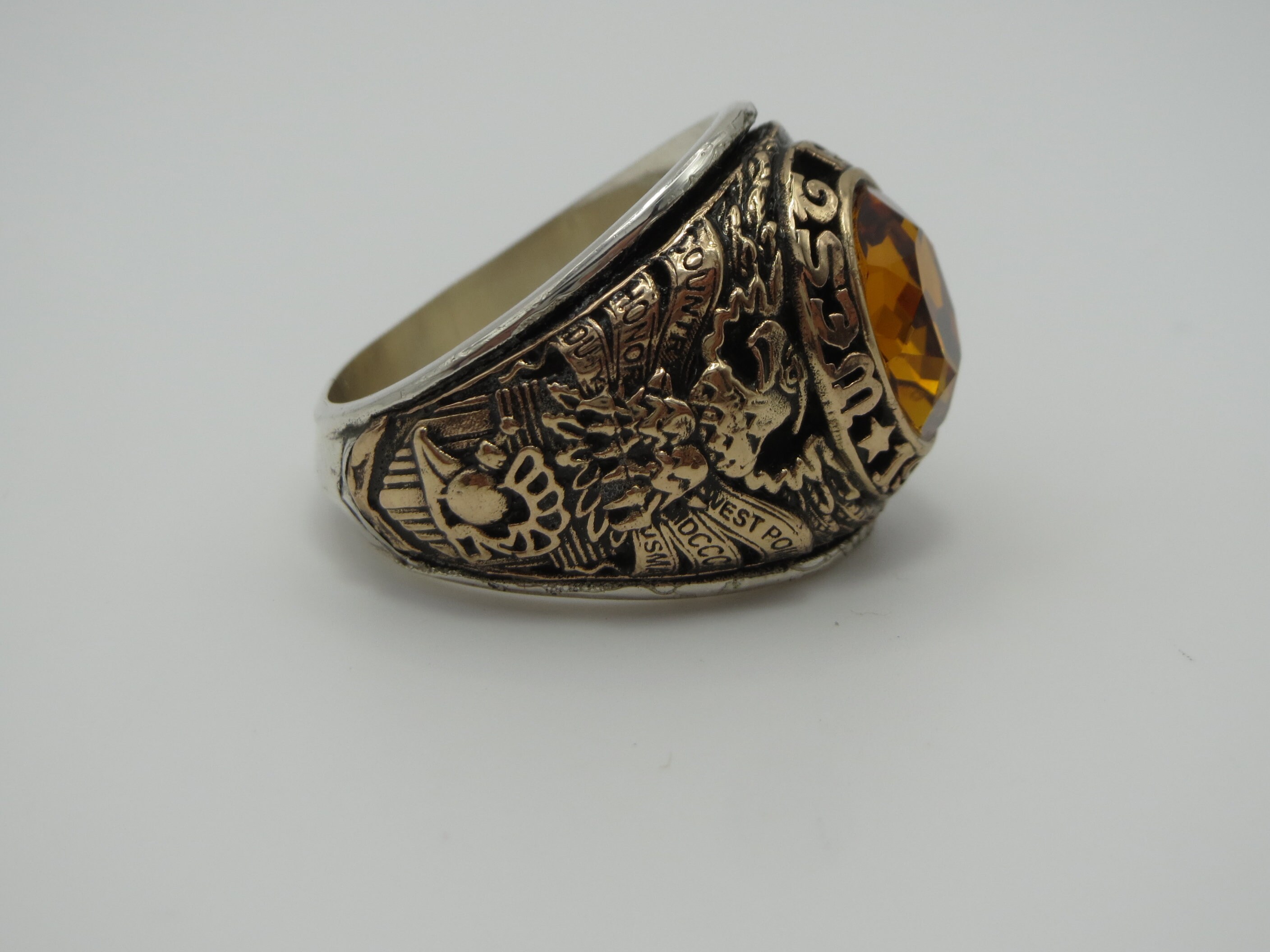 L307 , Solid Silver 925 W 10K Plated , Ring , 1989 , US SIZE