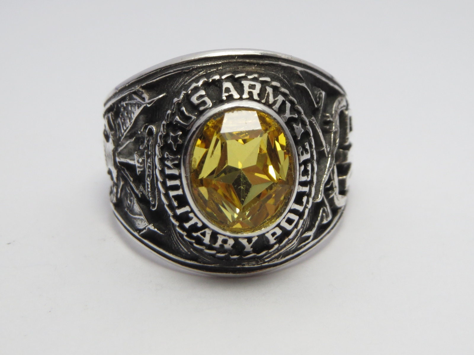 Personalized Ring , Handcrafted Ring , in USA , US Army , Mp , Military ...