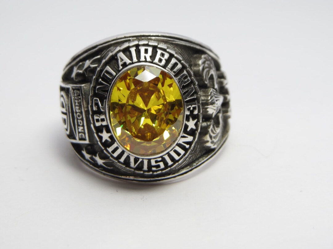 Handcrafted Sterling Silver 82nd Airborne Ring - Etsy