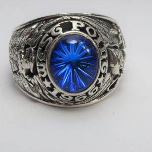 Anillo hecho a medida, ANILLO de plata 925, USMA, wp, Anillo West point, 1966, escuela, nuevo, Graduación, anillo militar