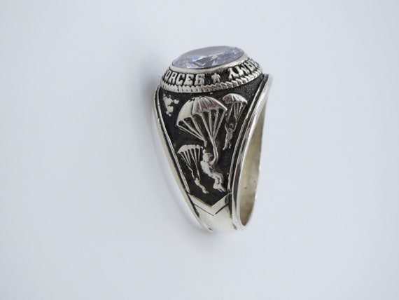L347  , solid silver 925 ring , ussf ring , parac… - image 5
