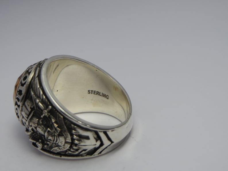 in USA USMA Military Academy West point Ring CustomMade Ring school military ring silver 925 RING 1990 Graduation new