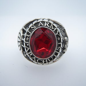 Personalized Ring ,  in USA , silver 925 , RING , new ,  Airborne Division , 1974 , us army parachutist , All the way , military ring , army
