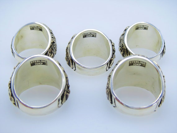 05 rings , solid silver 925 ring with 10K gold pl… - image 8