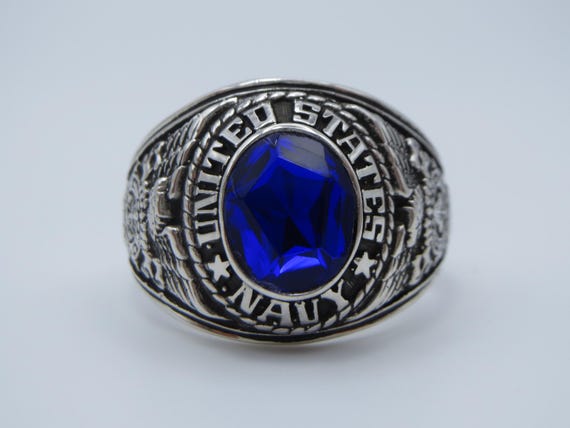 L48 , RING , Solid silver 925 , RING , New , navy… - image 1