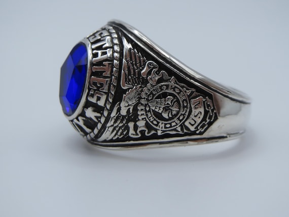 L48 , RING , Solid silver 925 , RING , New , navy… - image 2