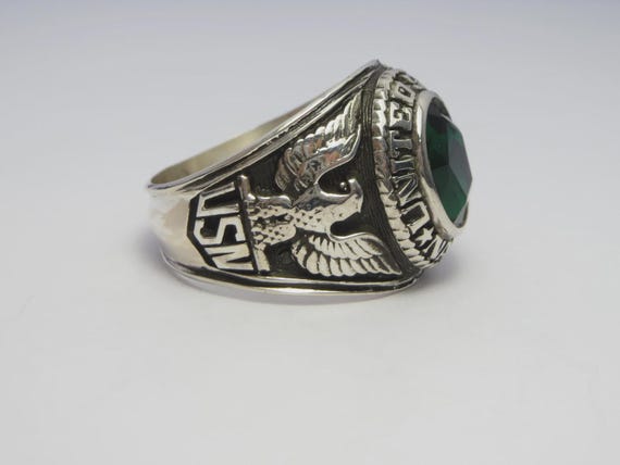 L282  , solid silver 925 ring , ring , navy ring - image 2