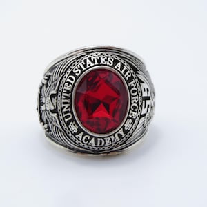 L143 , RING , Solid silver 925 , New , 1959 , UNITED states air force ring , usaf ring , usaf , army  , US size: 9.25