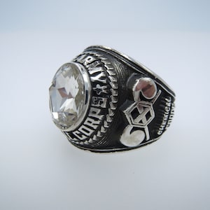 sterling silver 925 RING , Custom Made Ring , in USA ,  NEw , US army , chemical corps  ,  corps ring , army ring , military ,  ring , gift