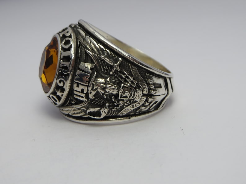 in USA USMA Military Academy West point Ring CustomMade Ring school military ring silver 925 RING 1990 Graduation new