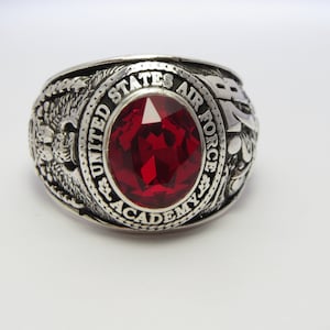 Custom Made Ring , in USA , silver 925 , USAF ring , 1978