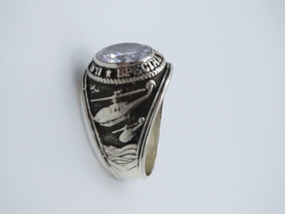 L347  , solid silver 925 ring , ussf ring , parac… - image 3