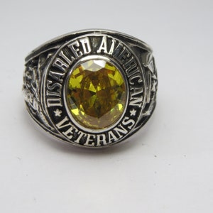 Personalized Ring , in USA , silver 925 , RING , new , Disabled American Ring , Veterans ,  military ring