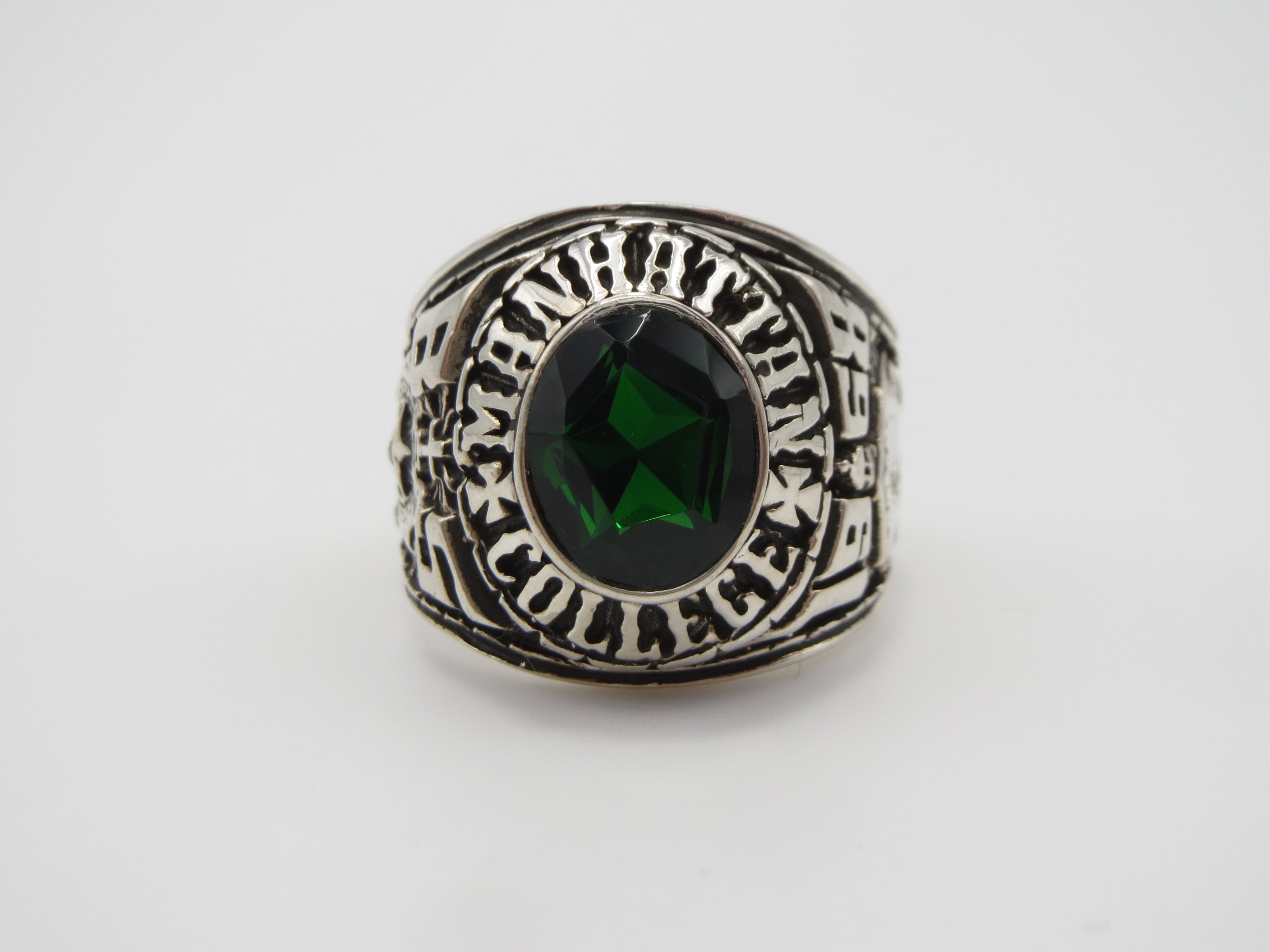 Vintage 60s College Ring Silver Size 11 Used Retro Americana