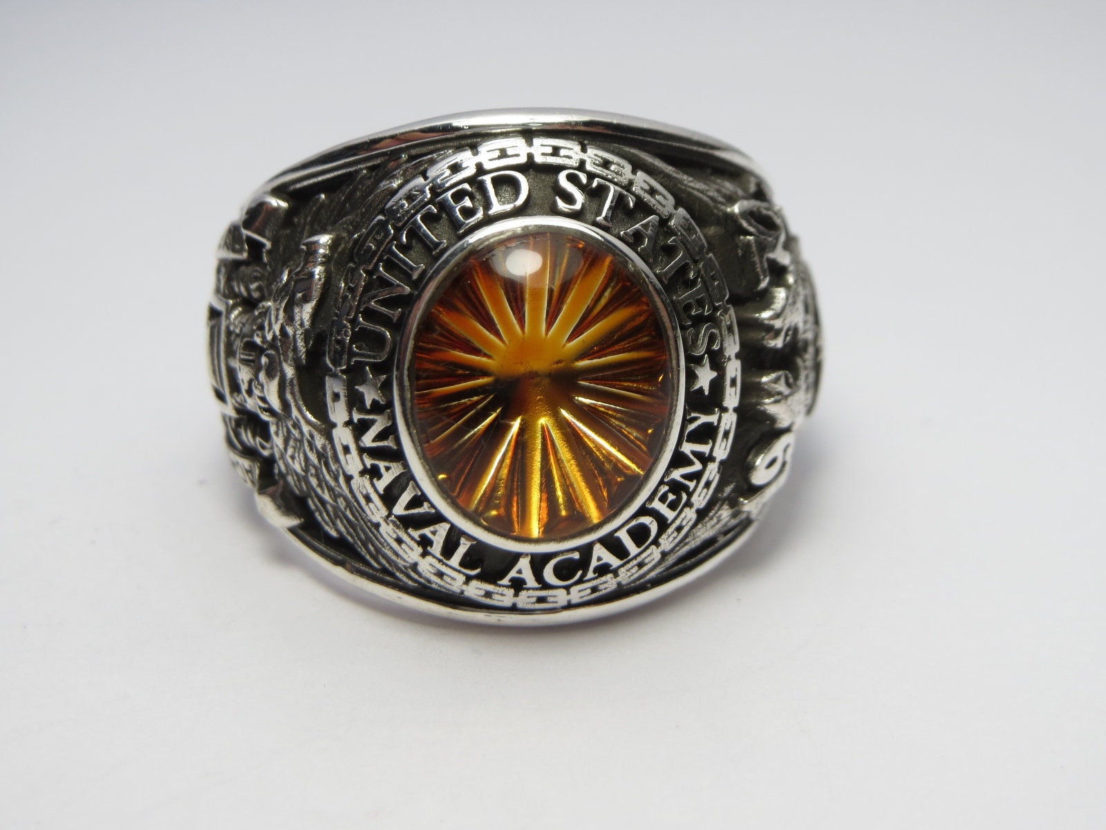 Personalized US Naval Academy Ring, Sterling Silver 925, 1970 - Etsy