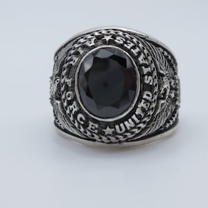 B170 ., RING , new , solid BRASS ring w silver plated, us size:  11.25  , UNITED states air force ring , usaf ring , air force ring