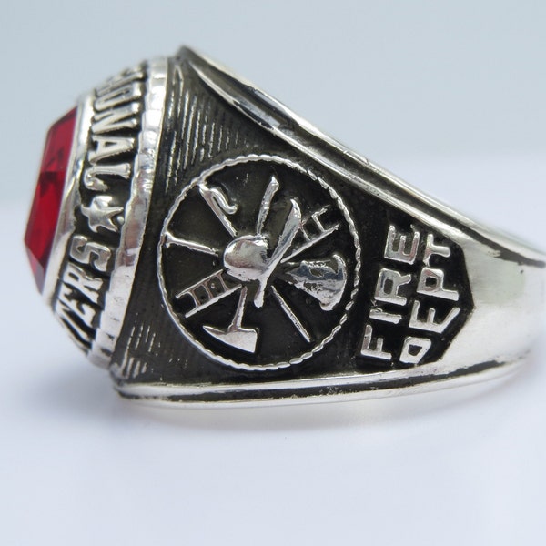 Personalized Ring , in USA , silver 925 ,  RING , new ,  PROFESSIONAL Fire fighters ,  fire dept  ,  ring , Fire fighter