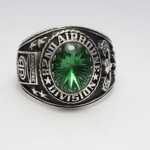 Personalized Ring , handcrafted ring , in USA , silver 925 , RING , new  , 82nd Airborne Division , America&#39;s Guard Of Honor , military Ring