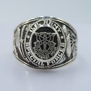 Personalized Ring , in USA , silver 925 , RING , new , ussf ring , US Army Special Forces Ring , Airborne De Oppresso Liber ,South east asia