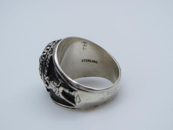 L374 , Solid silver 925 , RING ,    us army ring … - image 5