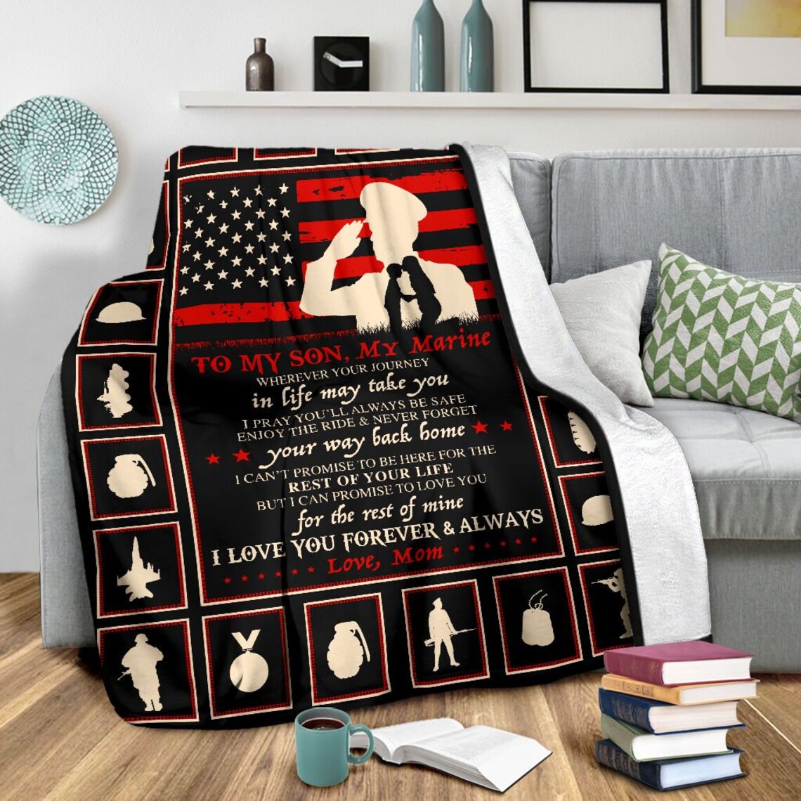 My Son Blanket Son Quilt Blanket for Son Cozy Snuggling Etsy