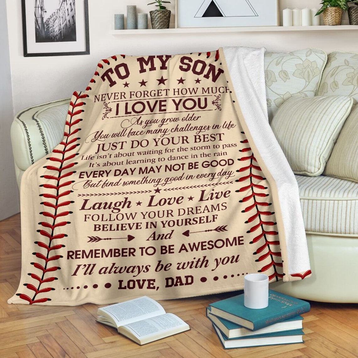 My Son Blanket Son Quilt Blanket for Son Snuggling Custom Etsy