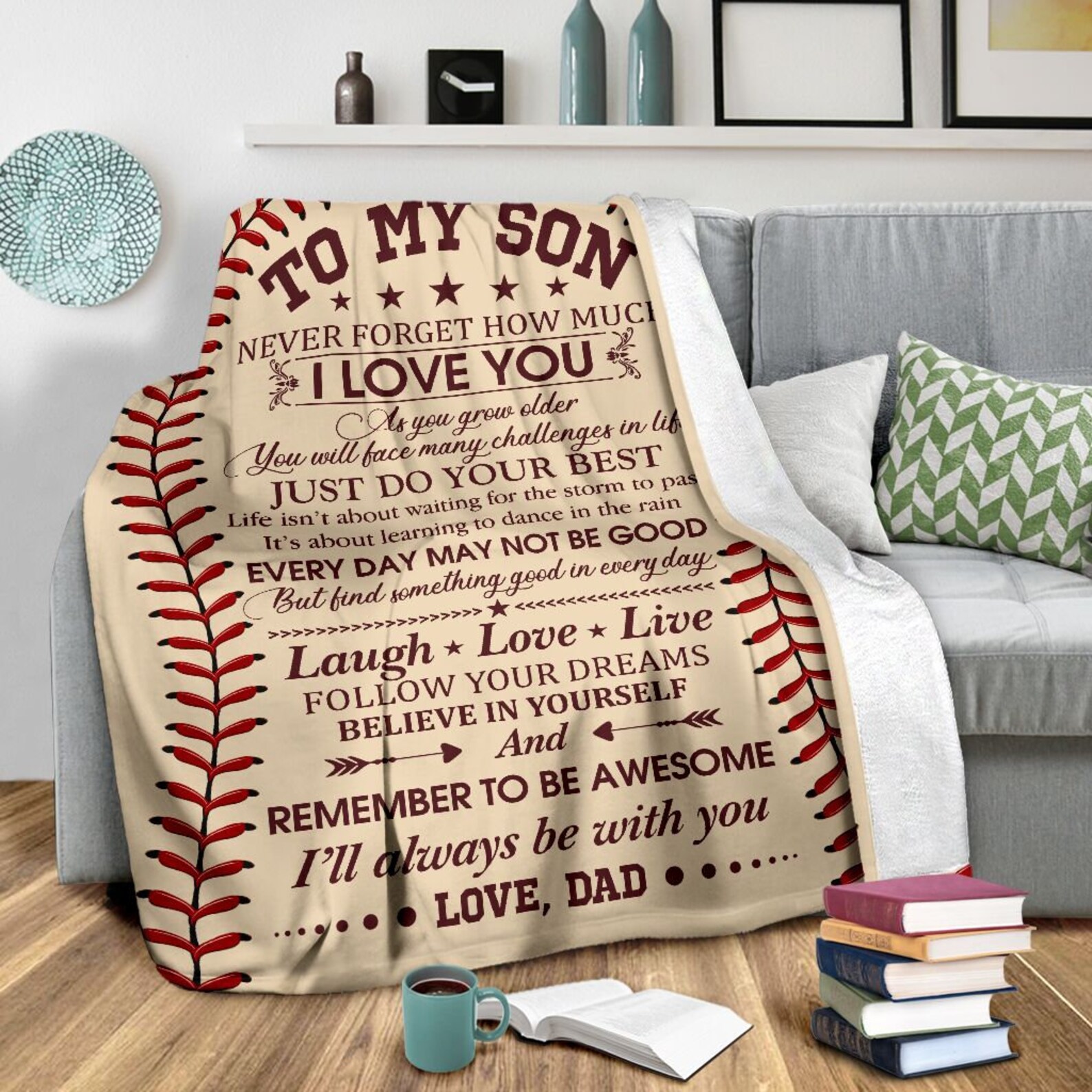 My Son Blanket Son Quilt Blanket for Son Snuggling Custom Etsy