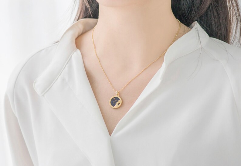 Zodiac Chain Star Sign Chain Gold Zodiac Gift Horoscope Etsy