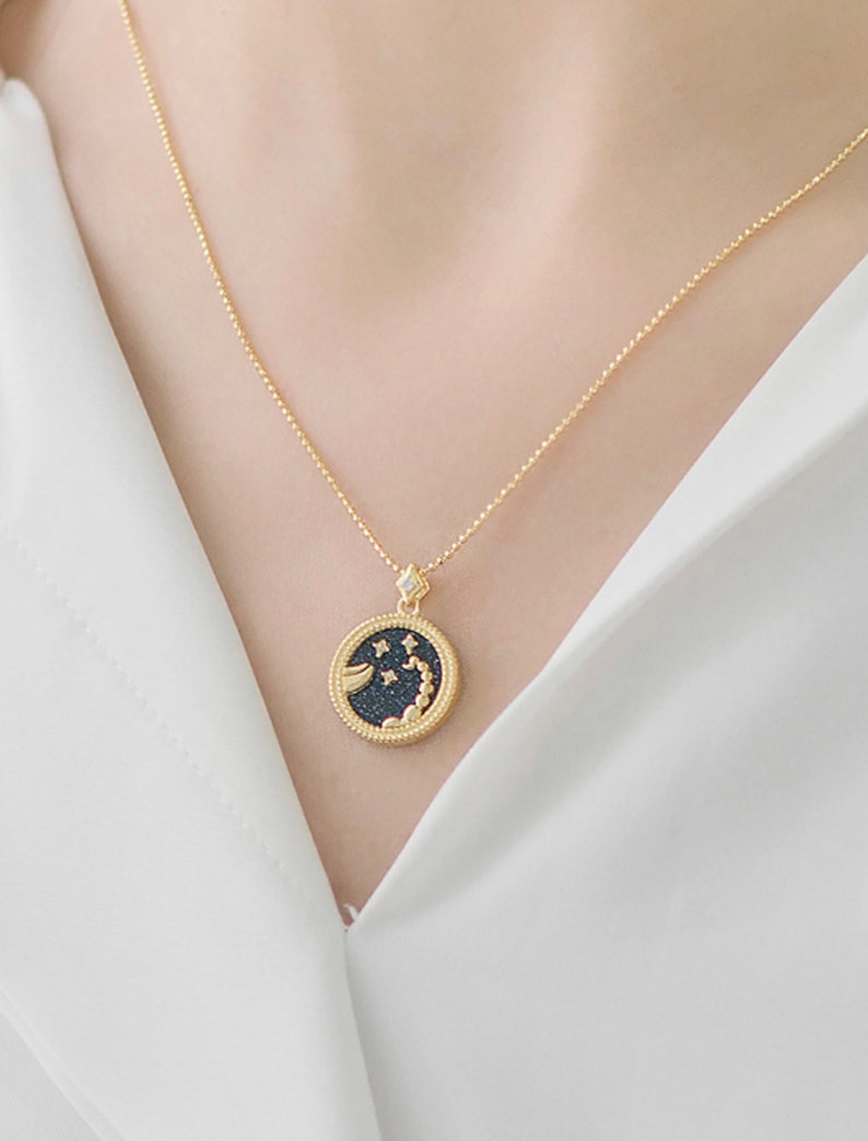 Zodiac Chain Star Sign Chain Gold Zodiac Gift Horoscope Etsy