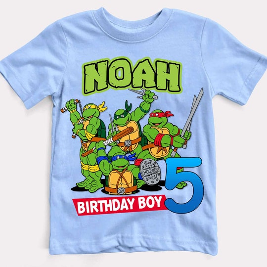 Ninja Turtles Birthday Shirt - TMNT Birthday Shirt - Personalized with any  age