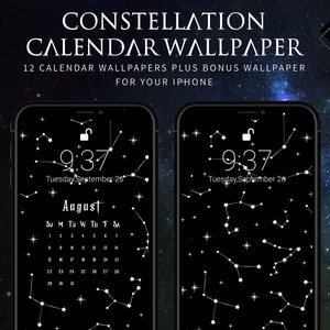 Constellation iPhone Wallpaper | Calendar Wallpaper | Stars | Celestial