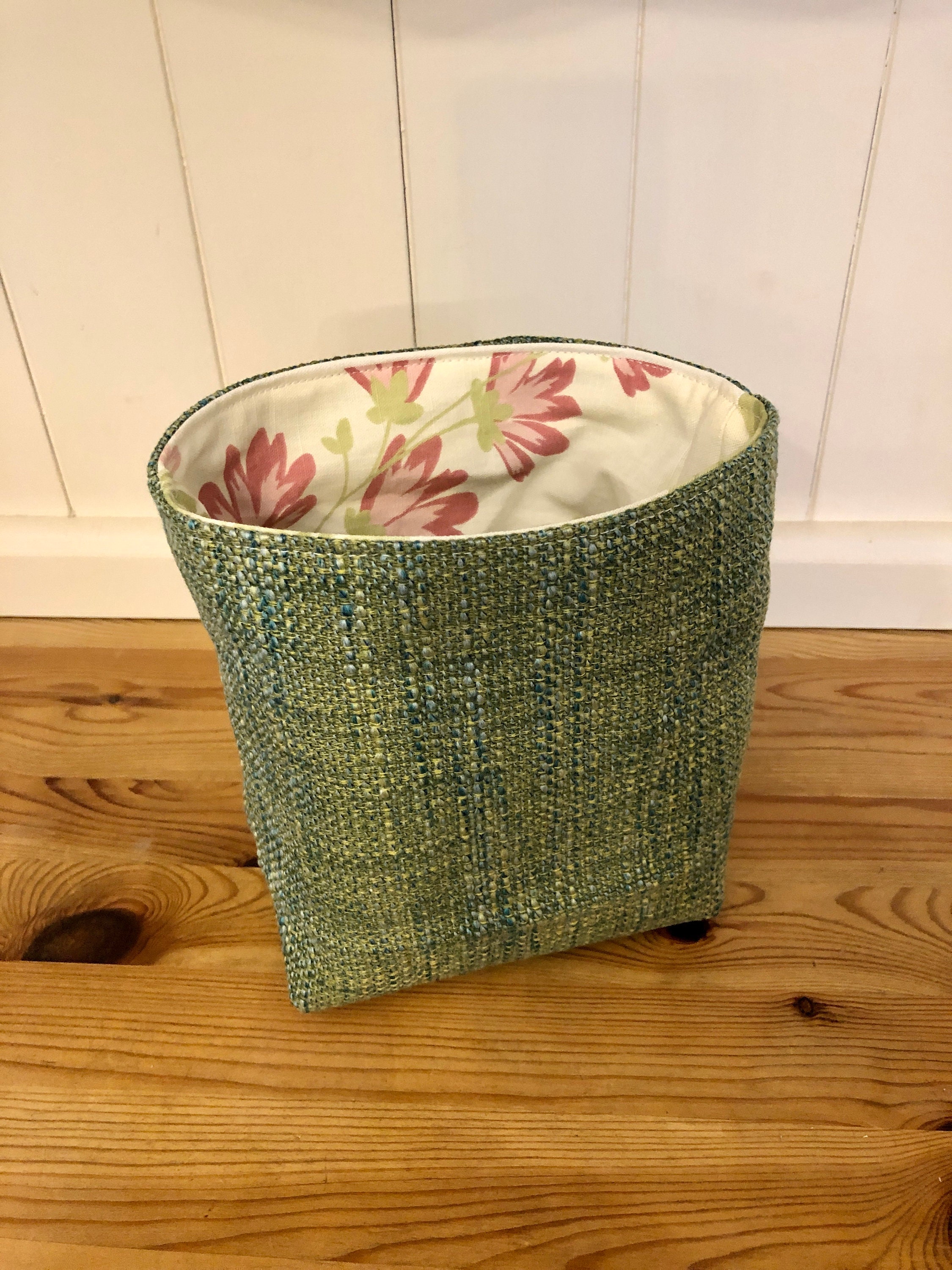 Fabric Basket Storage Basket Organiser Reversible Etsy.de