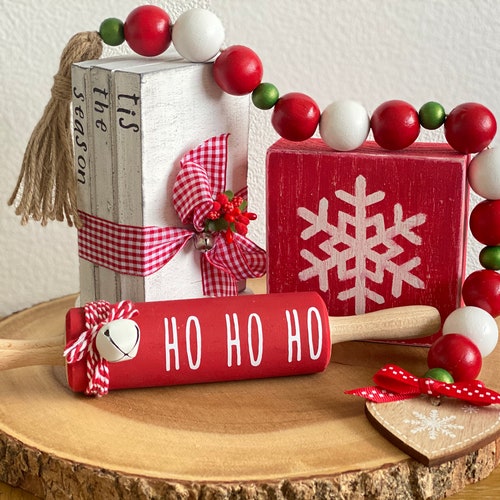 Christmas Tiered Tray Bundle/ 4piece Christmas Decor Bundle/ Etsy UK