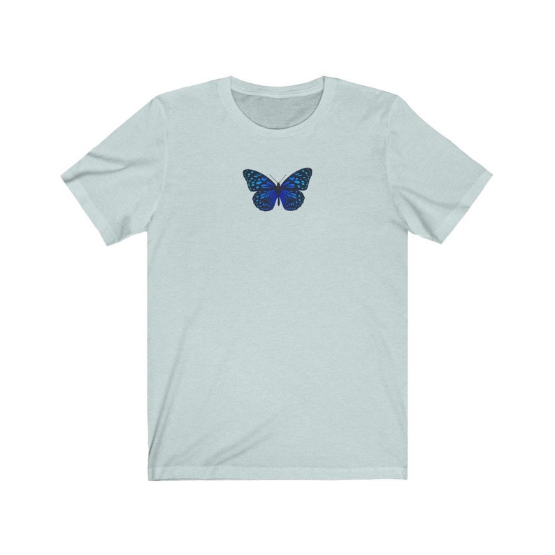 Blue Monarch Butterfly Shirt Aesthetic Clothing Aesthetic | Etsy