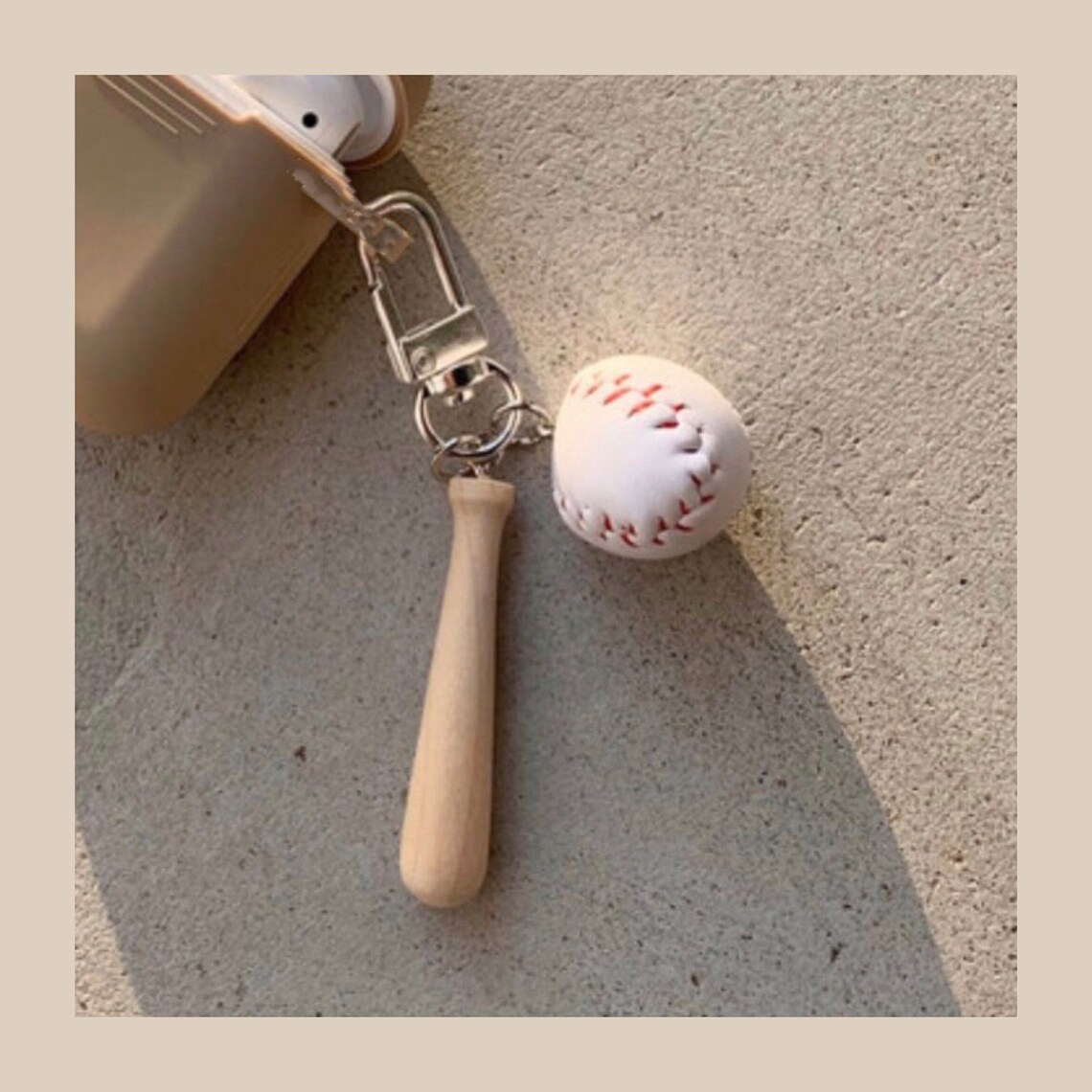 Brown Baseball Bat AirPod Case keychain sport silicone Etsy