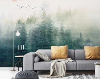 Rain Forest Nature Landscape Wallpaper  Peel and Stick Wall Mural Removable Wallpaper Flowers Living Room Bedroom Style Wall Mural