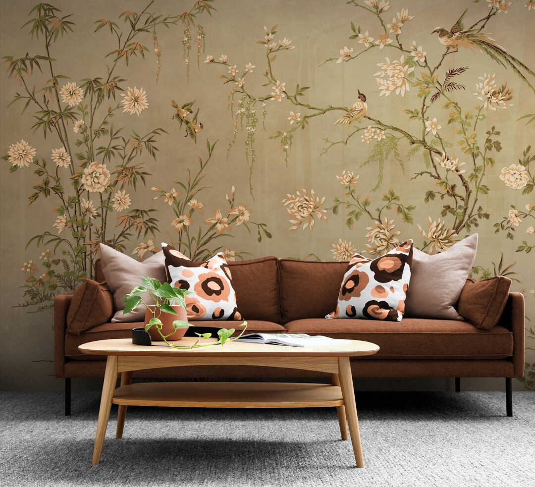 Tropical Wallpaper Trees Wall Mural Peel and Stick Wallpaper Vintage