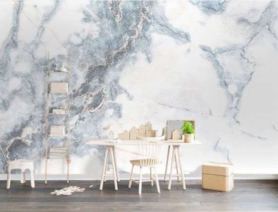 Peel and Stick Removable Pattern Wall Mural Self Adhesive Wallpaper Marble Stone Living Room Wall Art Marble Textured Wallpaper