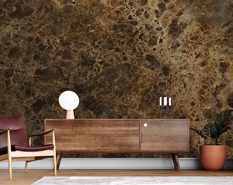 Brown Marble Wallpaper Abstract  Wall Art Wallpaper Peel and Stick Easy Removable Pattern Wallpaper Living Room Wall Mural