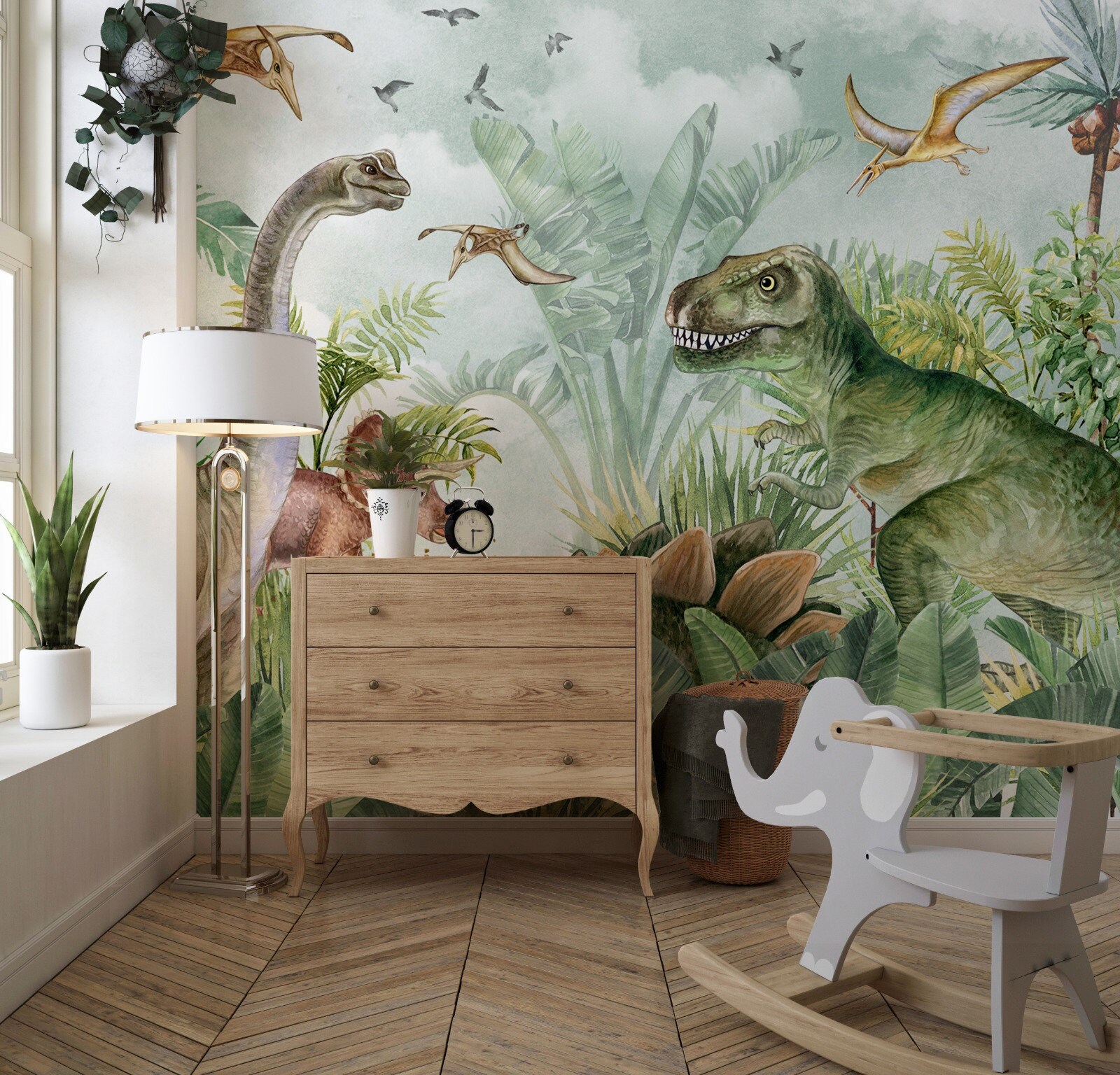 Papel Pintado Autoadhesivo Infantil Dinosaurios - Ydeco Decoración