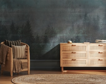 Foggy Forest Wallpaper, Nature Wall Mural Peel and Stick Wall Decor  Forest Mural Living Room Decor, Home Decor Wallpaper