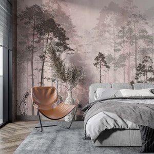 Trees Wallpaper Mural: Peel and Stick Forest Wall Art