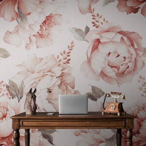 Floral Vintage Wallpaper  Peel and Stick Wall Mural Removable Wallpaper Living Room Decor Style Bedroom  Wall Mural Parrot